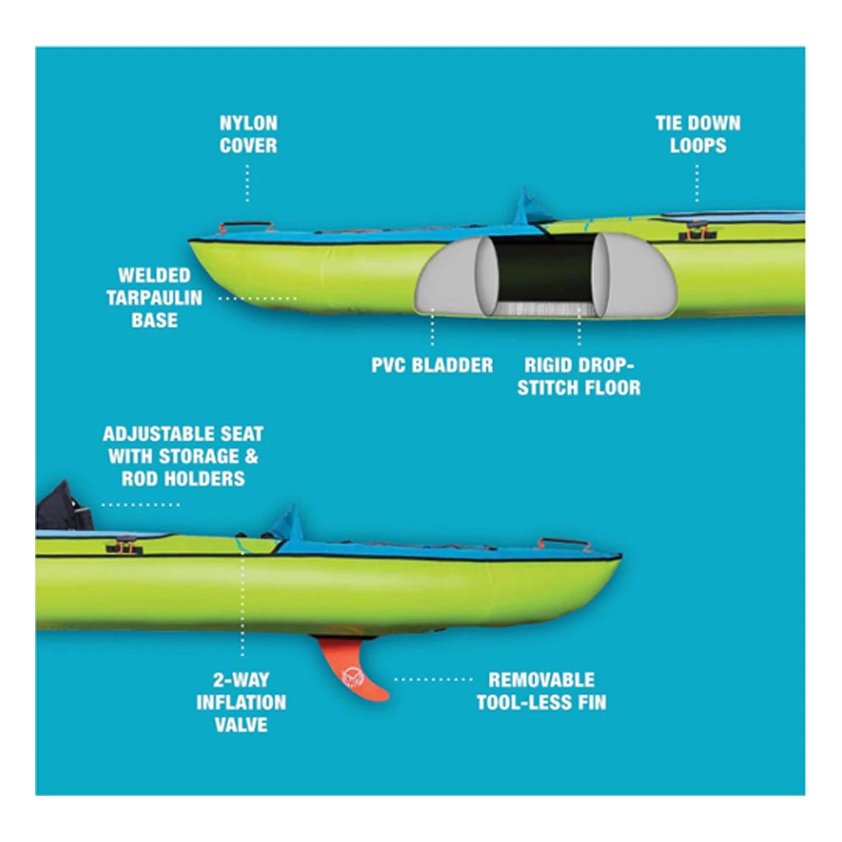 2024 HO Beacon Inflatable Kayak - Wake United