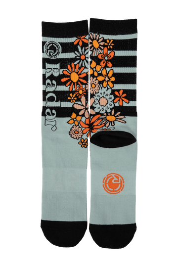 2024 Radar Crew Socks - Flower Power - OSFM - Wake United