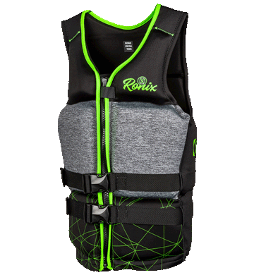 Ronix Drivers Ed - Capella 3.0 - CGA Vest - Black/Lime-Teen (95-125lbs)