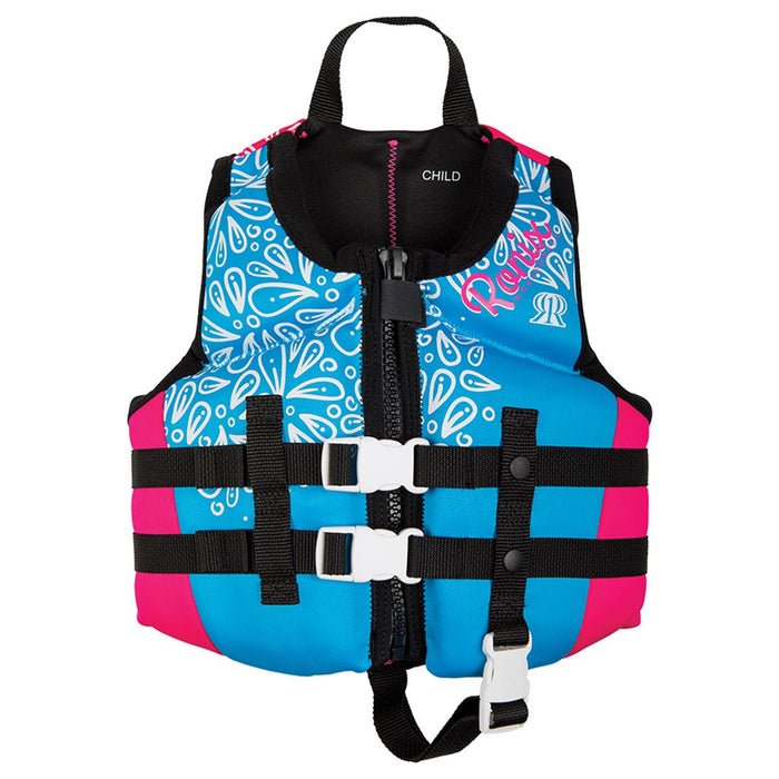 Ronix August Girls CGA Vest - Sky Blue/Pink/White - Child (30 - 50lbs) - Wake United