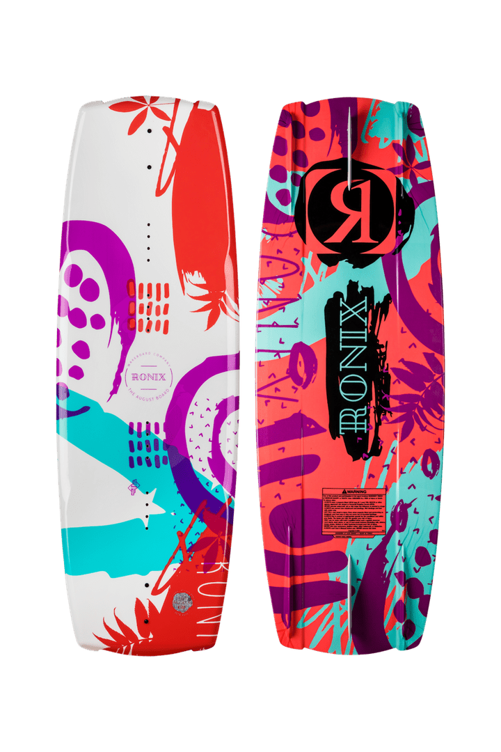 2024 Ronix August Wakeboard - White/Purple/Coral/Blue - 120 - Wake United