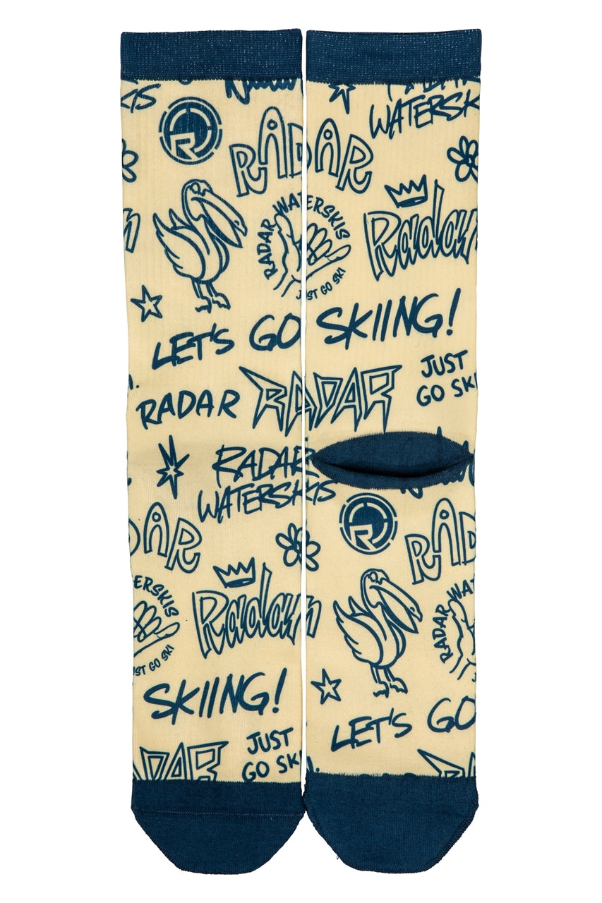 2025 Radar Crew Socks - Ski Beach