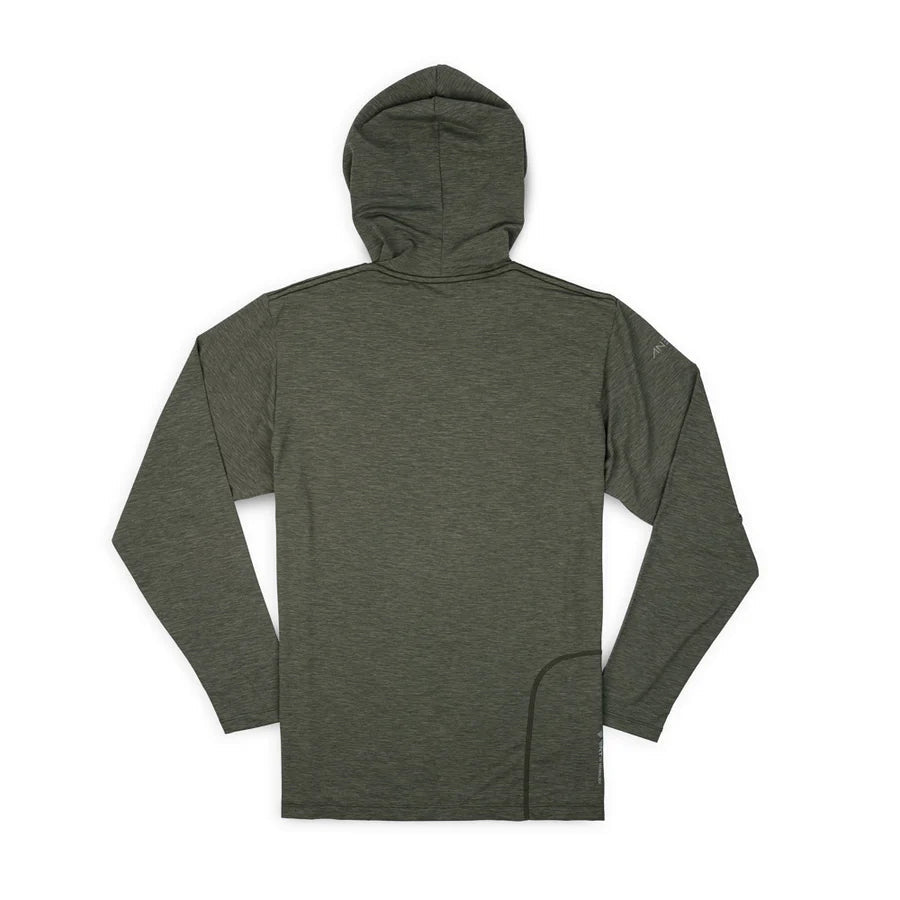 Nautique Anetik Tech LS Hoodie Tee - Dark Olive Heather