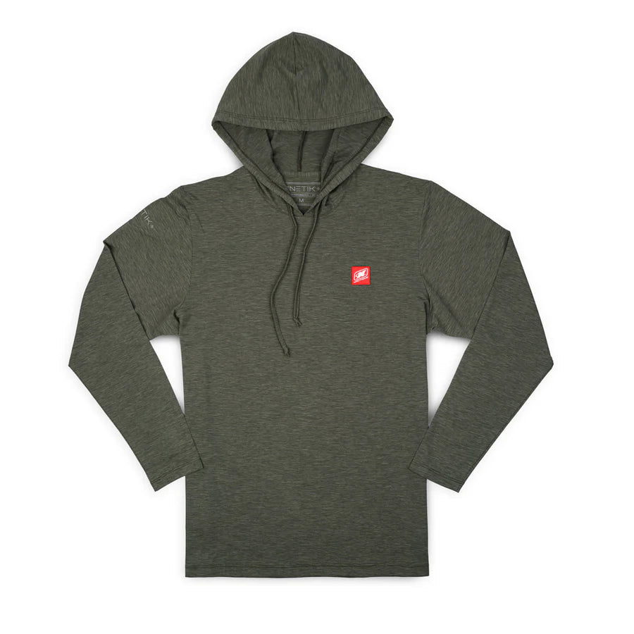 Nautique Anetik Tech LS Hoodie Tee - Dark Olive Heather - Wake United