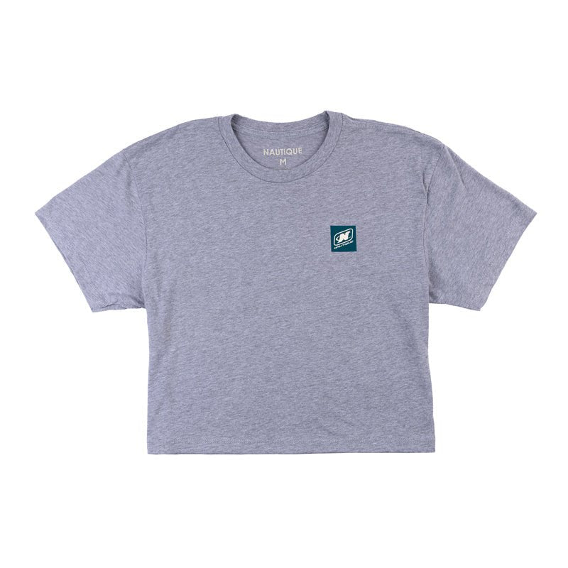 Nautique Women's Correct Craft Inc Crop Tee - Heather Grey