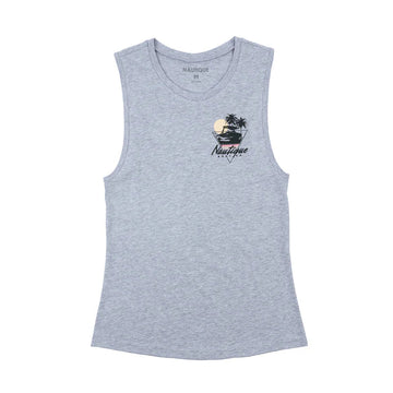 Nautique Women's Glow Muscle Tank - Athletic Heather