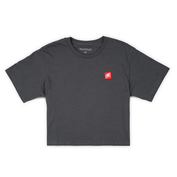Nautique Women's Patch Crop Tee - Asphalt