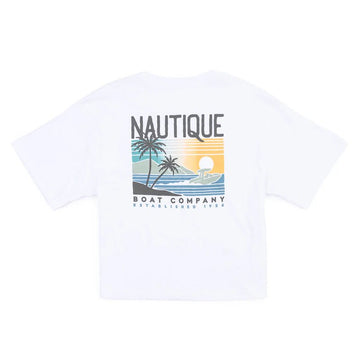 Nautique Women's Wander Crop Tee - White