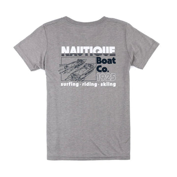 Nautique Youth Vintage Ski Tique Tee - Athletic Grey
